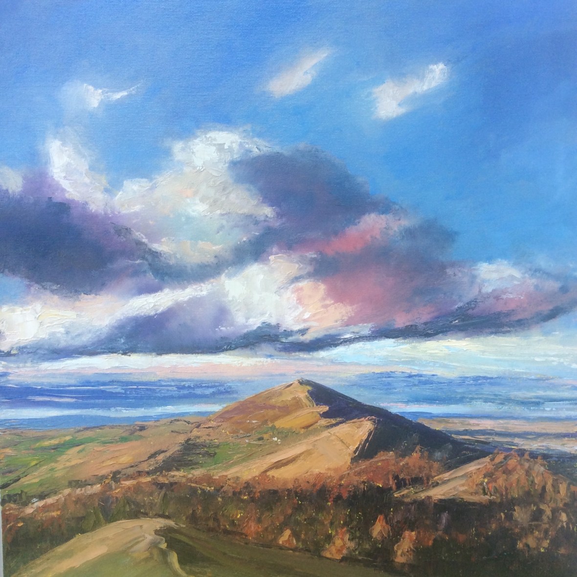 Malvern hills oil painting by Anna Cumming