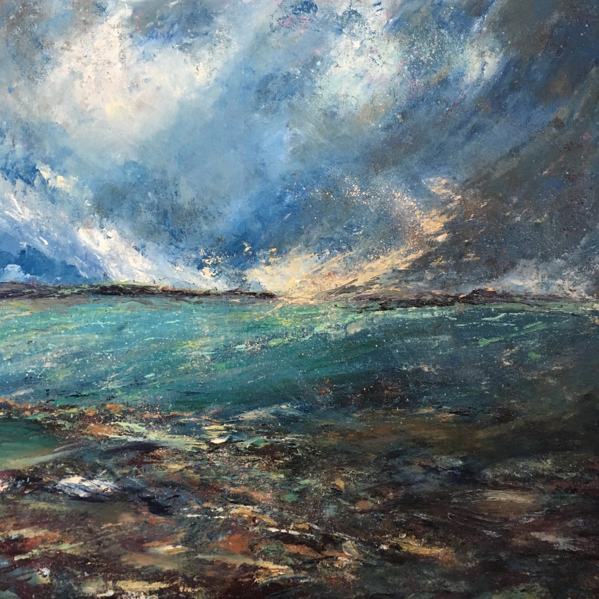 Somewhere out there seascape oil painting by ANNA cumming