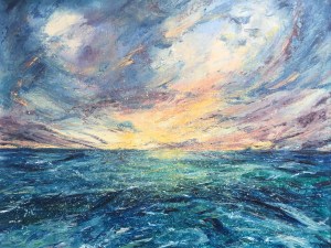 Infinity seascape oil painting by Anna Cumming