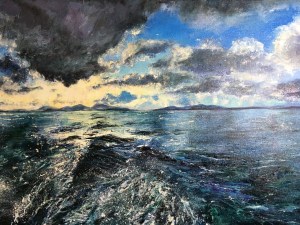 Returning to Oban seascape by contemporary artist Anna Cumming