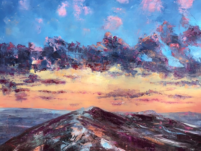 Dancing clouds and snow dusted Malvern hills